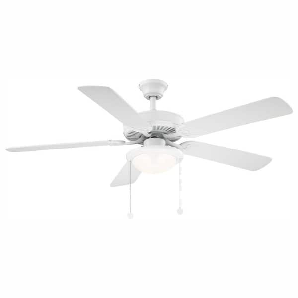 Hampton Bay Trice 52 in. LED Matte White Ceiling Fan
