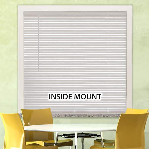 49x48 in White Aluminum Mini Blind Cordless Room Darkening Privacy Window Shade 