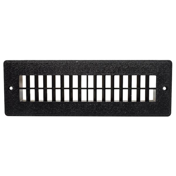 Valterra Heating and A/C Floor Register - 2-1/4" x 10", Black