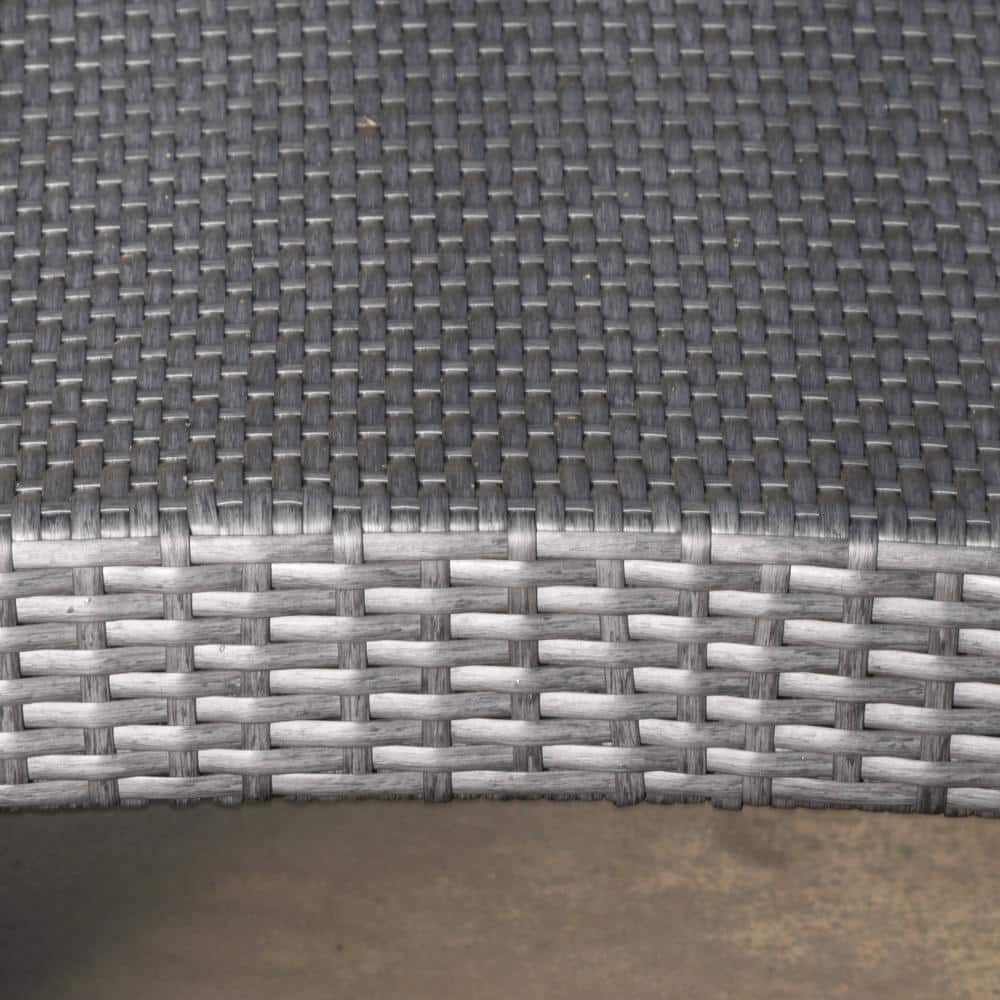 Gray Wicker Adjustable Outdoor Chaise Lounge Chair