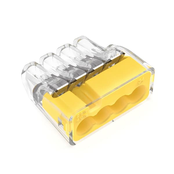 In-Sure Push-In Wire Connector, 4-Port, Bag of 10