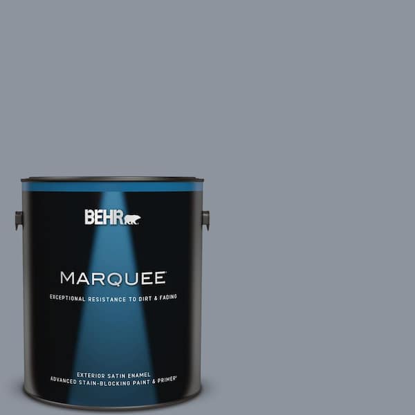 BEHR MARQUEE 1 gal. #PPF-28 Blue Dusk Satin Enamel Exterior Paint & Primer