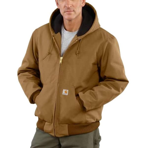 Carhartt Men's Medium Tall Brown Cotton Quilted Flannel Lined Duck