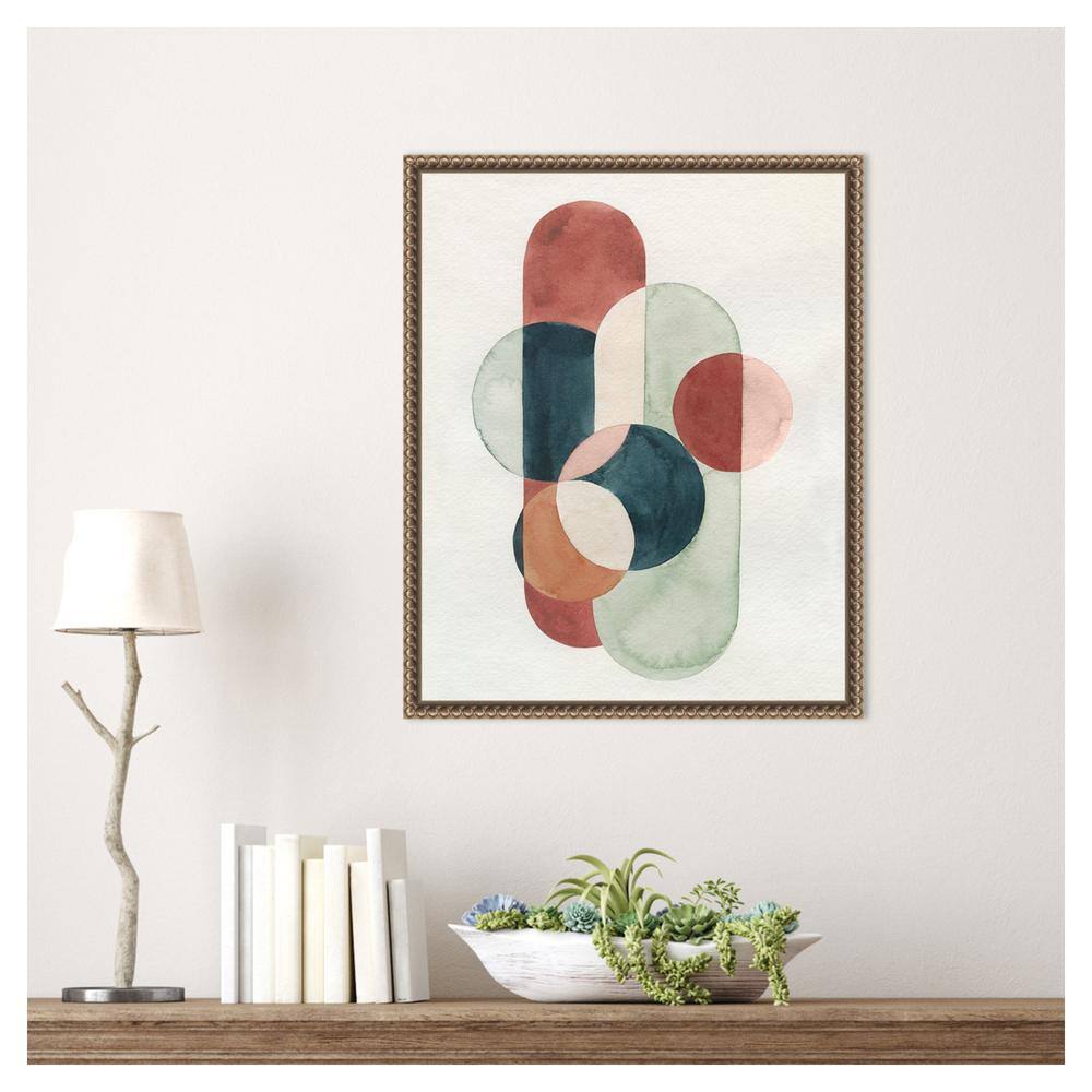 Loops and Bounds I Abstract Canvas Print with Bronze Frame
