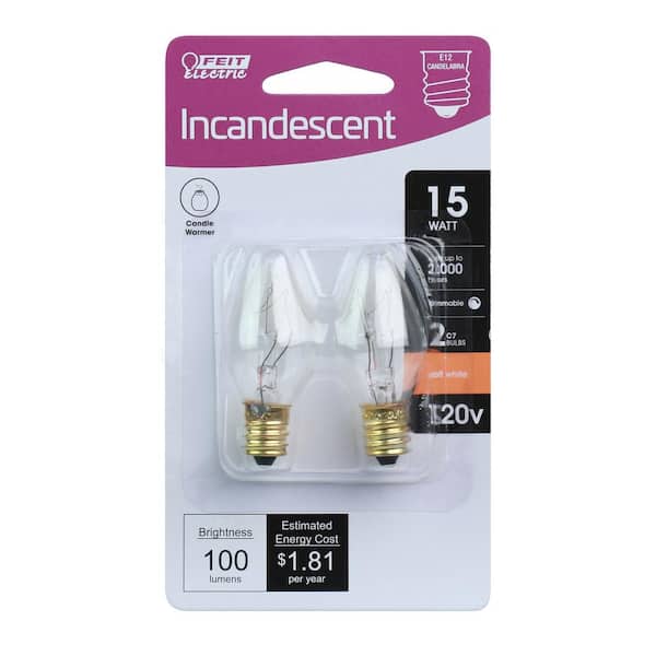 15WE12 Ampoules de 15 watts pour Scentsy - Plug in Nightlight