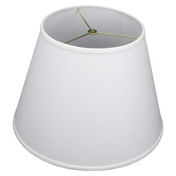 FenchelShades.com 11 in. Top Diameter x 18 in. Bottom Diameter x 13 in. Slant Linen White Empire Lamp Shade