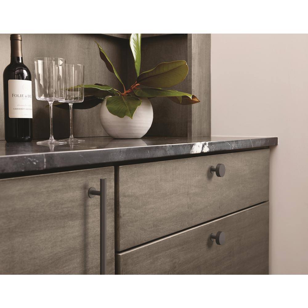 Matte Black 6-5/16 inch Center-to-Center Cylindrical Bar Cabinet Pull