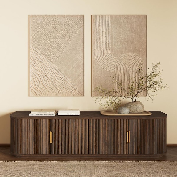 EDGEMOD Ophelia Walnut Veneer 70 in. Media Console