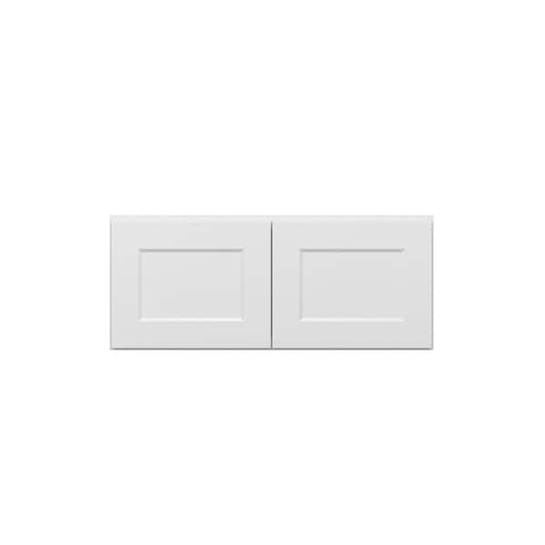 Unbranded Norfolk Shaker 36 in. W x 15 in. H x 12 in. D in Painted White Plywood Assembled Wall Cabinet