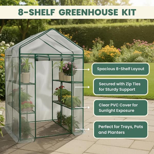 Pure Garden 4.7 ft. W x 4.7 ft. D x 6.4 ft. H Walk-In Indoor