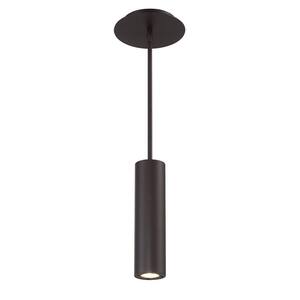 Caliber 10 in. 90-Watt Equivalent Integrated LED Bronze Pendant with Acrylic Shade