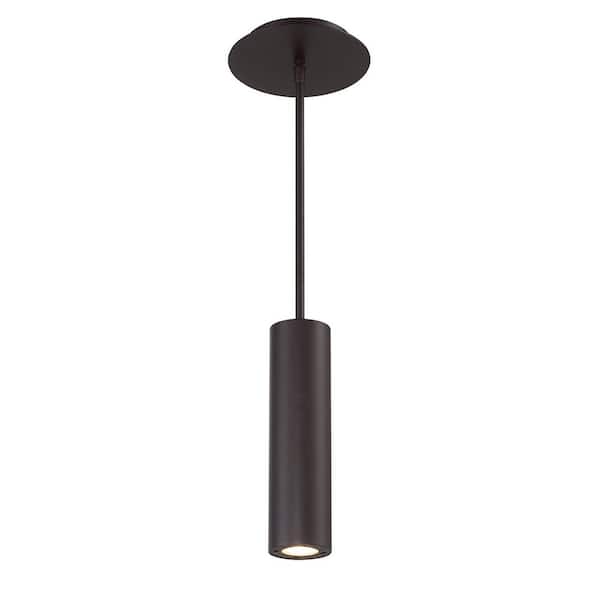 WAC Lighting Caliber 10 in. 90-Watt Equivalent Integrated LED Bronze Pendant with Acrylic Shade