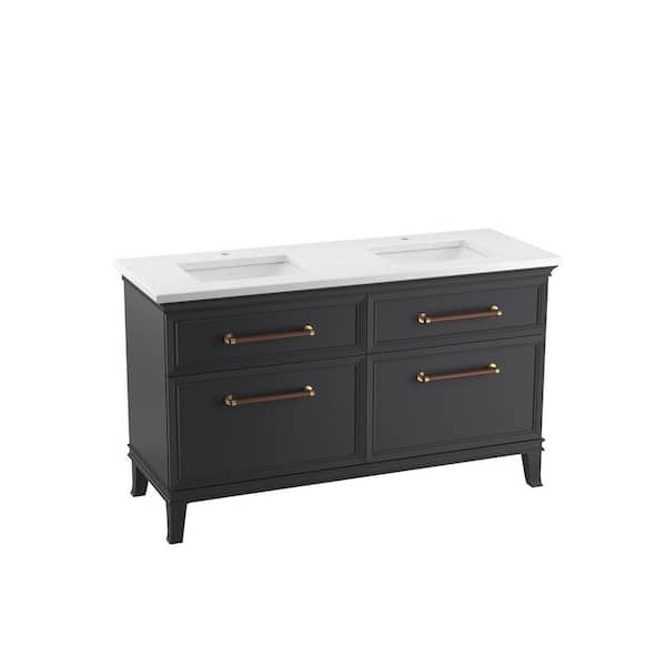 KOHLER Artifacts 60 in. W x 21.9 in. D x 34.5 in. H Bathroom Vanity Cabinet without Top in Slate Grey