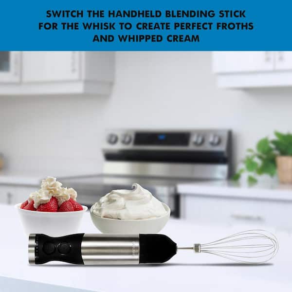 HOMCOM 4-Piece Electric Hand Mixer Set with Handheld Immersion