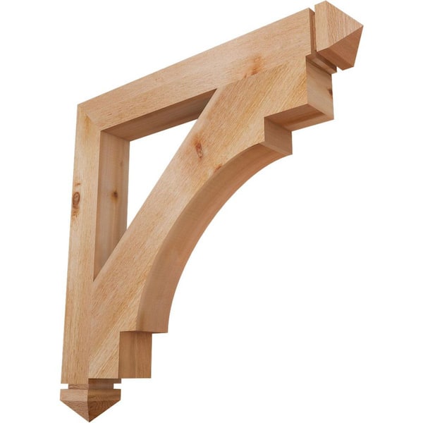 Ekena Millwork 4 in. x 32 in. x 32 in. Western Red Cedar Merced Arts and Crafts Rough Sawn