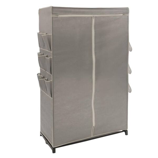 Seville Classics Wardrobe Organizer with Cover in Cool Gray