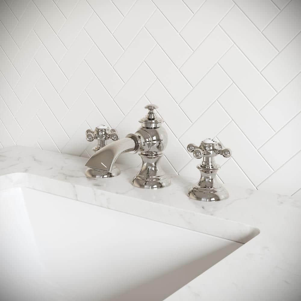Elegant Polished Nickel Widespread Bathroom Faucet