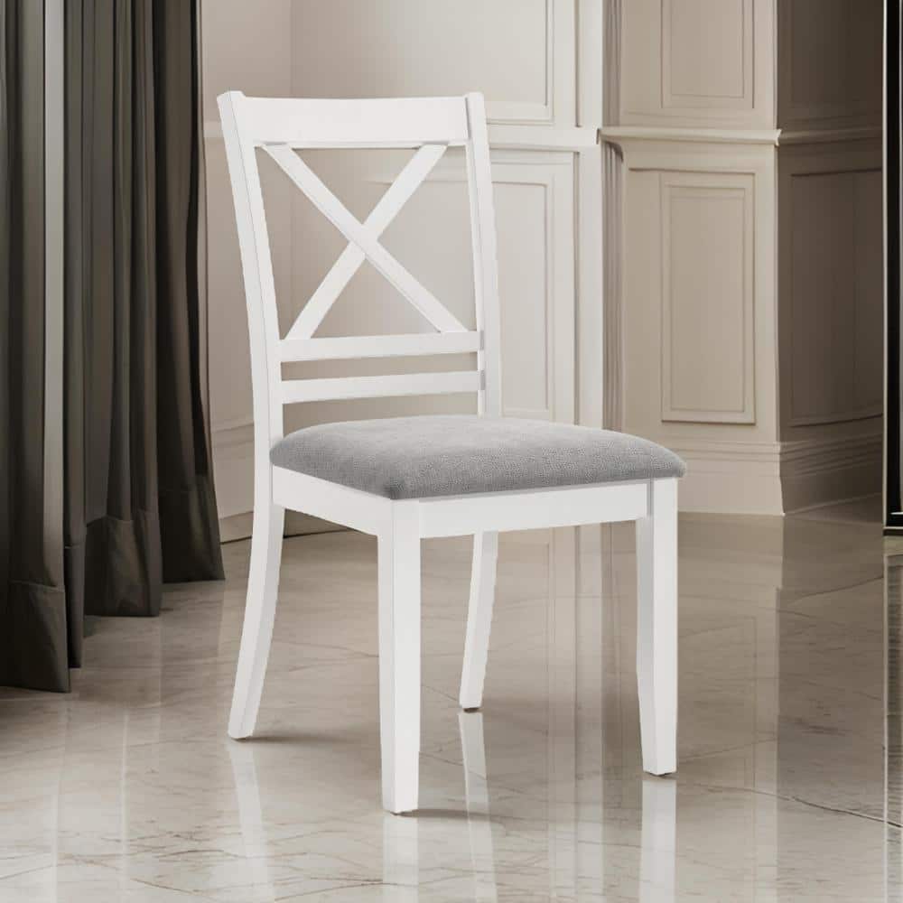 X&Y Grey Guava Chair - White main image 1