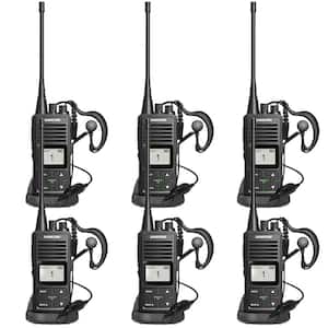 Programmable 5 Mile Range Rechargeable Waterproof Digital 2-Way Radio with Charger 6-Pack