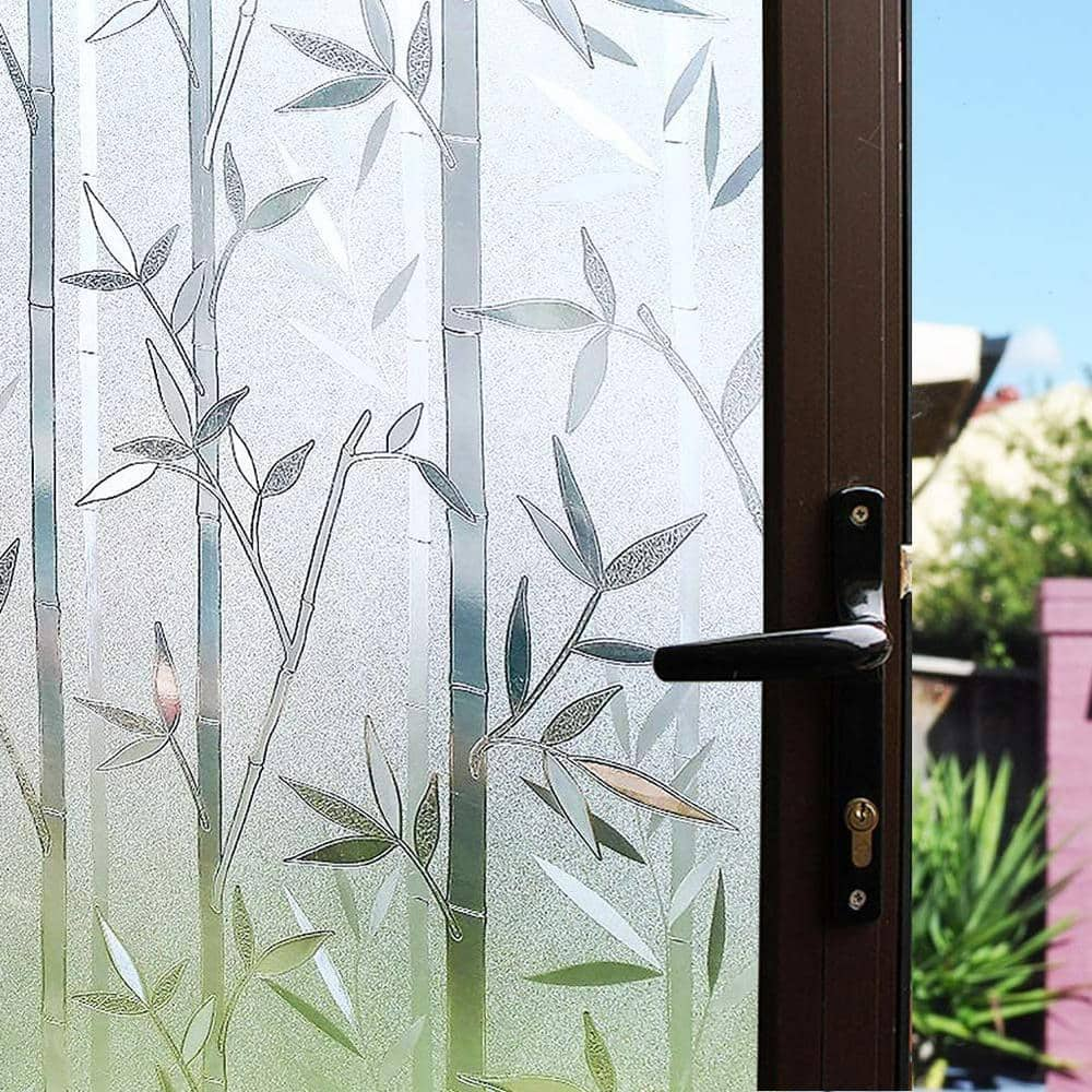 Big Bamboo Etched Glass Window Film Decor