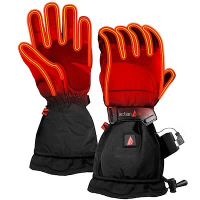 Women's Medium Black 5V Battery Heated Snow Gloves