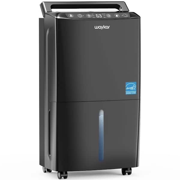 34 pt. 2,500 sq. ft. Energy Star Dehumidifier in. Black with Bucket, Drain Hose, Auto Defrost, Timer for Home, Basement