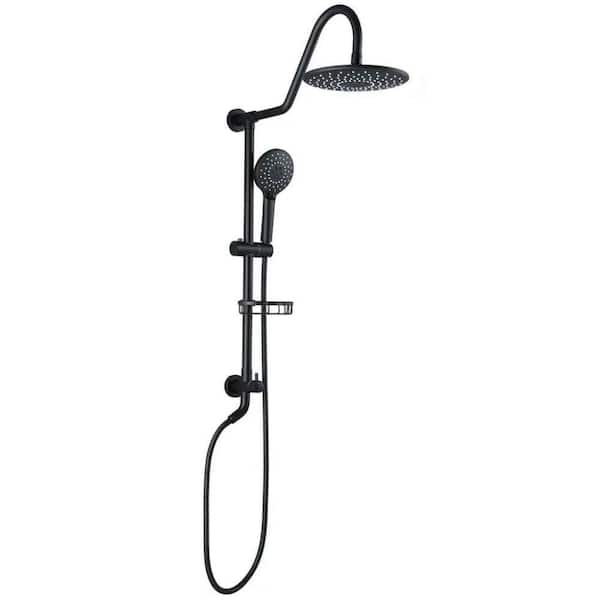 Lukvuzo 5-SprayPatterns with 1.8 GPM 8 in. Dual Shower Head and Handheld Shower System in Oil-Rubbed Bronze