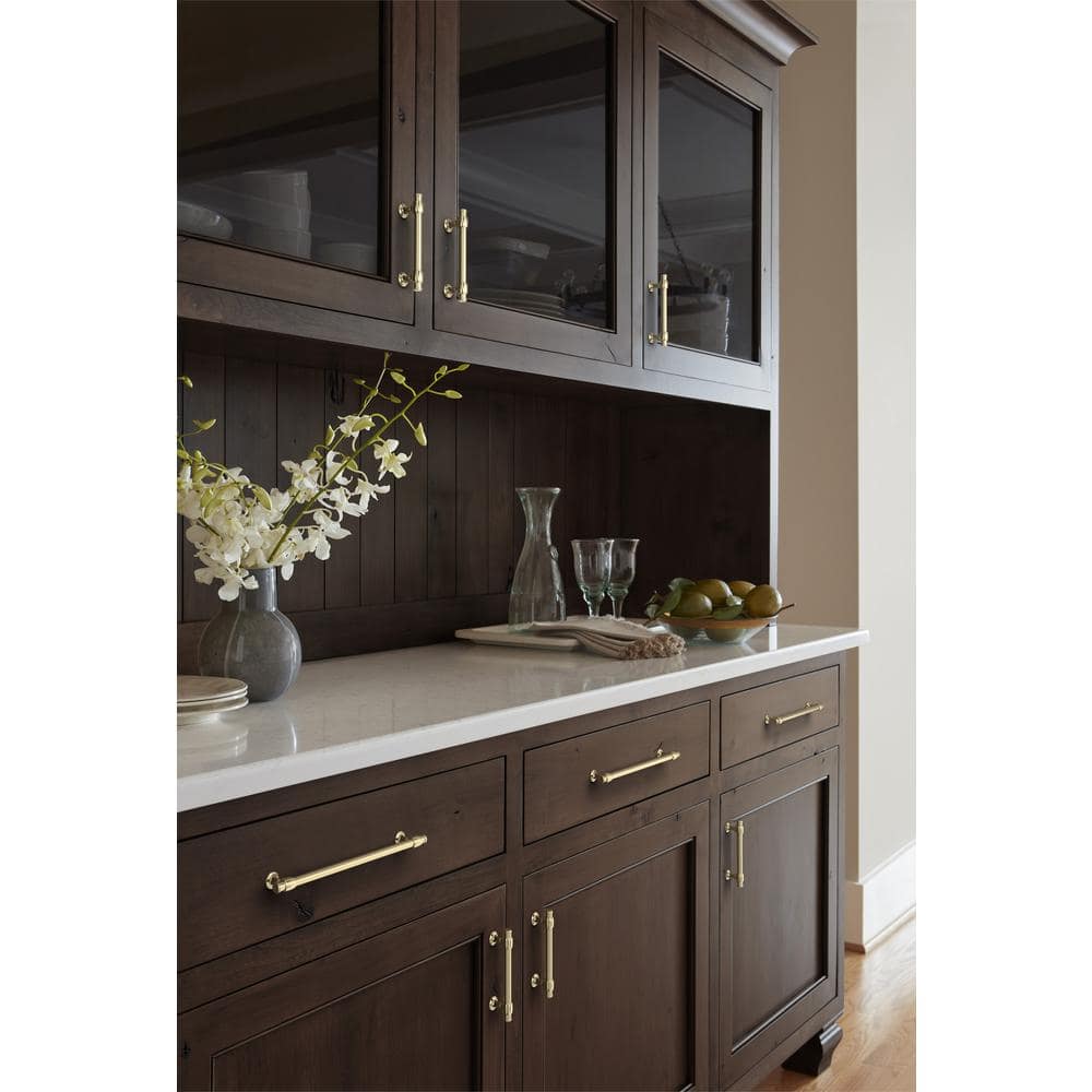 Golden Champagne Polished Brass Traditional Cabinet Bar Pull