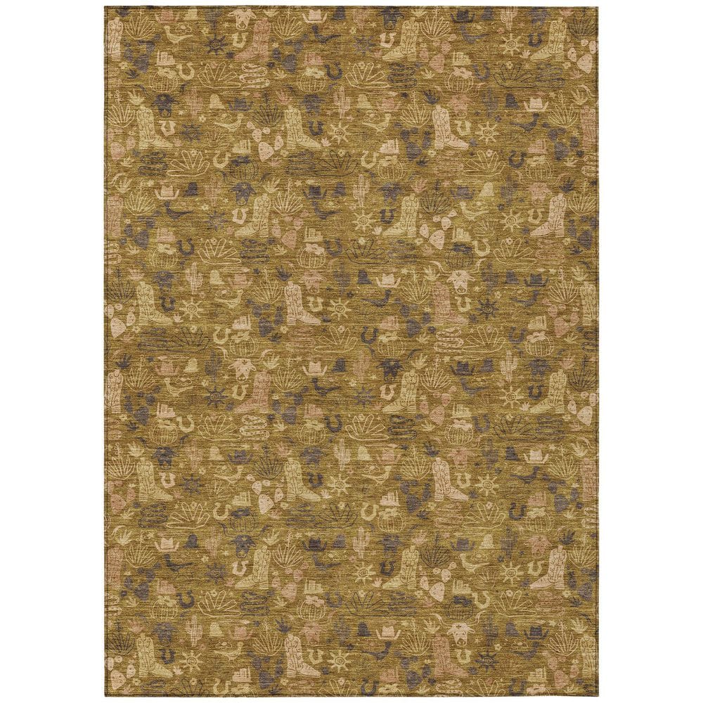 Chantille Machine Washable Indoor/Outdoor Abstract ACN2613 Walnut 9 ft. x 12 ft. Area Rug price history on PriceWatchPro