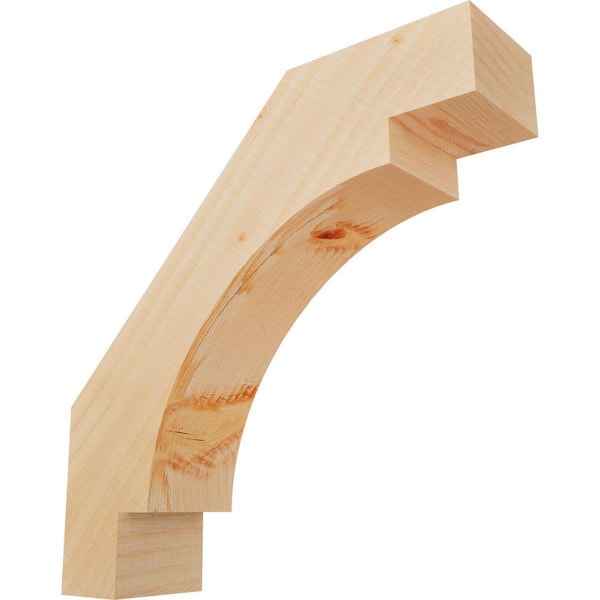 3 1/2"W x 14"D x 14"H Merced Smooth Knee Brace, Douglas Fir