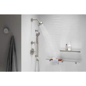 Purist 3-Spray Patterns 1.75 GPM 5.5 in. Wall Mount Fixed Shower Head in Vibrant French Gold