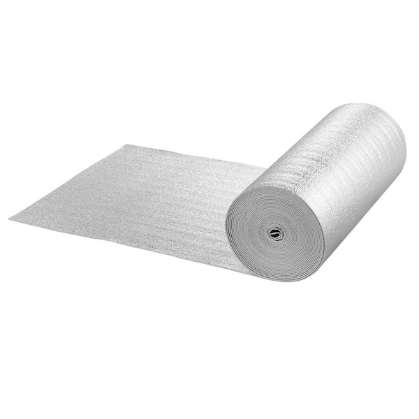 Double Reflective Insulation Roll, Foam Core, 3.2 mm 24 in. x 50 ft. Radiant Barrier, 1 Pack, for Window RV Roof