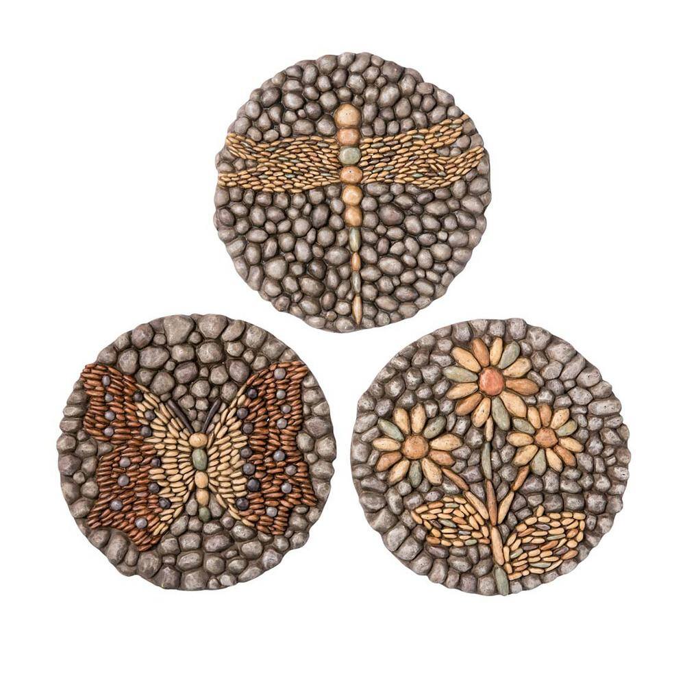 Evergreen Enterprises Resin Rock Garden Step Stones, Set of 3 54449