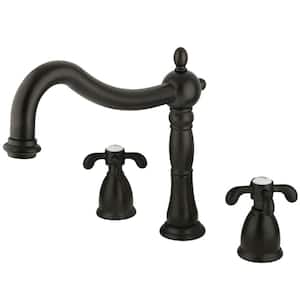 French Country 2-Handle Roman Tub Faucet in Oil Rubbed Bronze (Valve Included)