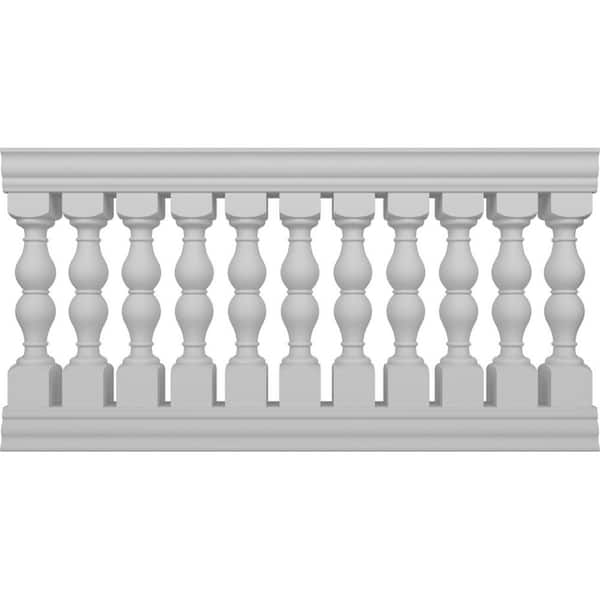 Ekena Millwork Fiberthane Avalon Balustrade 72 in. L x 40 in. H Fiberglass Railing Kit
