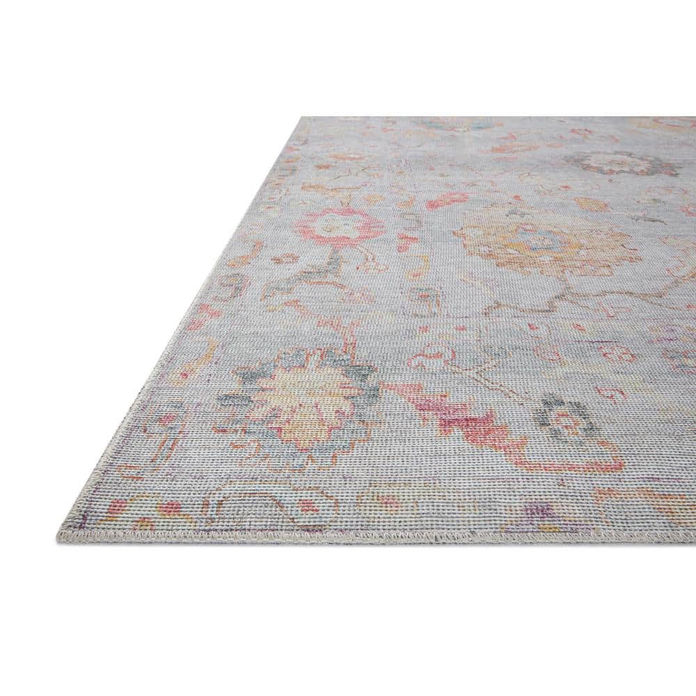 Elysium Gray and Multicolor Synthetic Runner Rug