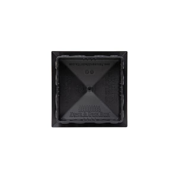 FENCE & DECK RITE Unique Design Post Caps, Fits Actual 4 x 4 Post, Reinforced Black Polypropylene (24-Pieces)
