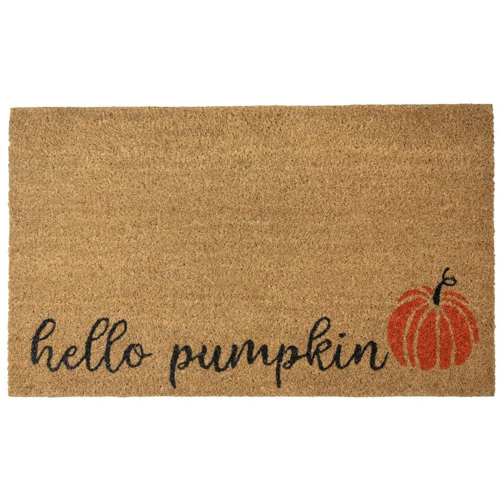 "Natural Coir ""Hello Pumpkin"" Autumn Harvest Doormat 18"" x 30""" price history on PriceWatchPro