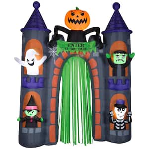 9ft. Tall Airblown Archway-Haunted Castle with Characters-LG Scene