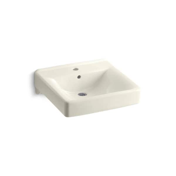 KOHLER Soho Wall-Mount Vitreous China Bathroom Sink in White with Overflow Drain KOHLER Soho Wall-Mount Vitreous China Bathroom Sink in White with Overflow Drain