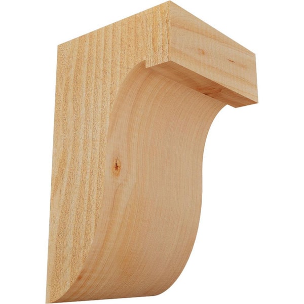 Ekena Millwork 6 in. x 6 in. x 10 in. Douglas Fir Del Monte Rough Sawn Corbel