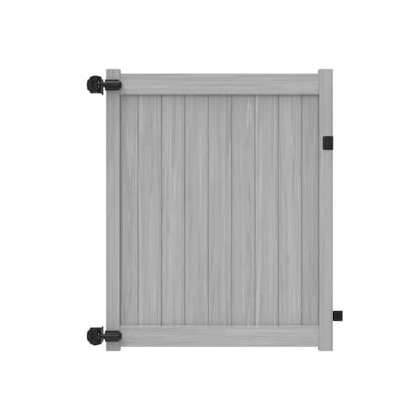 Bryce 5 ft. x 6 ft. Driftwood Gray Vinyl Fence Gate