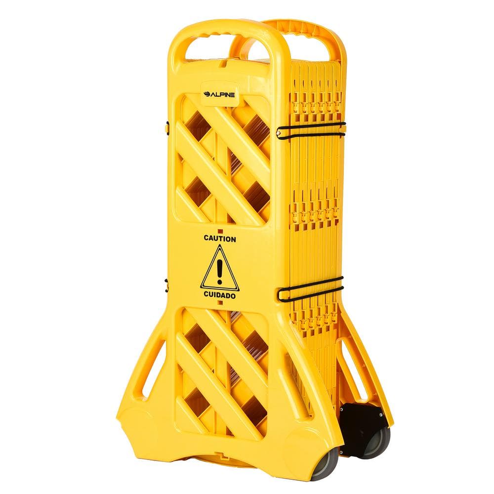13 ft. Expandable Mobile High Visibility Bilingual Traffic Barricade Safety