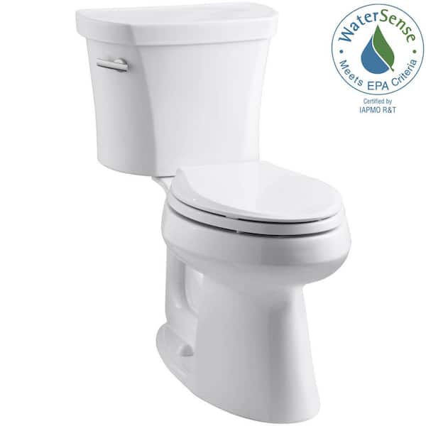 Kohler Highline 14 In Rough 2 Piece 1 28 Gpf Single Flush Elongated Toilet White Seat Not Included K 3949 0 The Home Depot - Kohler Toilet Seat Replacement Home Depot