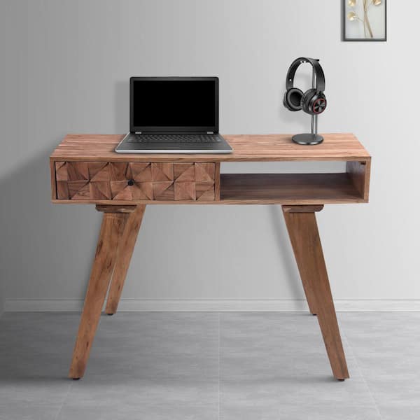 Techni Mobili Expandable Modern Desk - Mahogany
