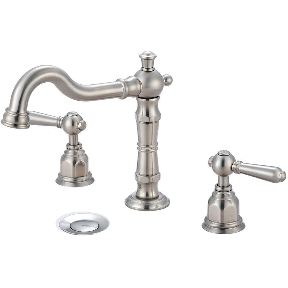 Pioneer Faucets American 8 in. Widespread 2-Handle Bathroom Faucet in Brushed Nickel -  3AM400-BN