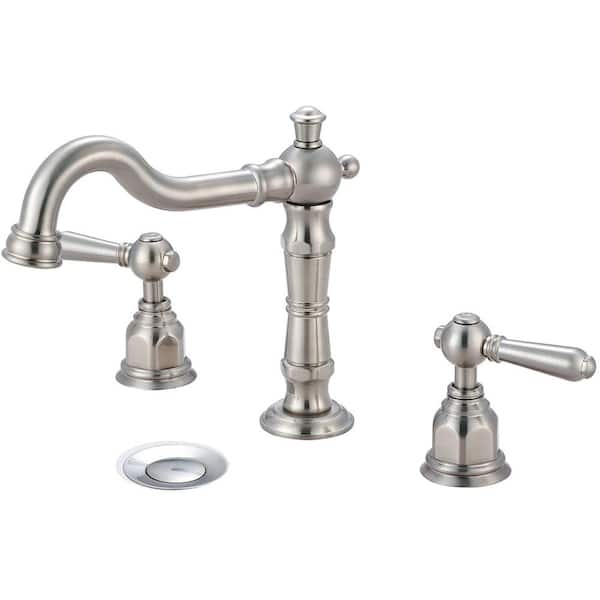 Pioneer Faucets American 8 in. Widespread 2-Handle Bathroom Faucet in Brushed Nickel