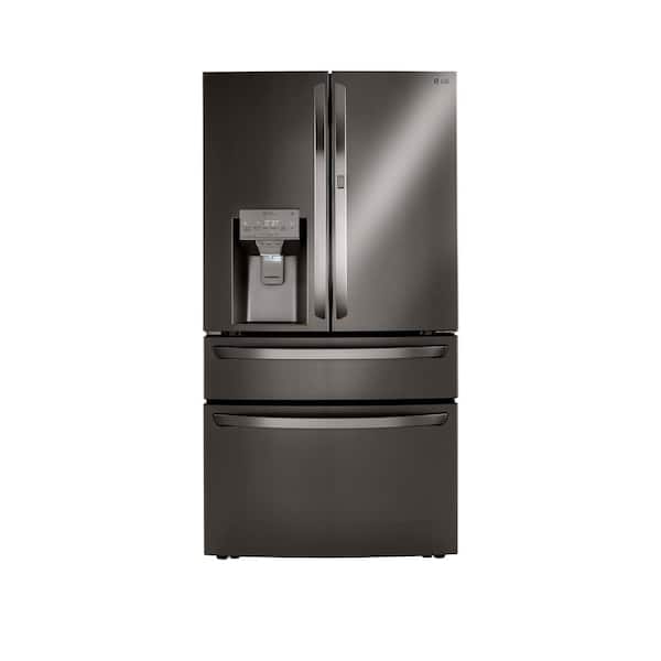 https://images.thdstatic.com/productImages/ddca48a8-93c6-4518-9f0f-b44e411c8b71/svn/printproof-black-stainless-steel-lg-french-door-refrigerators-lrmds3006d-64_600.jpg