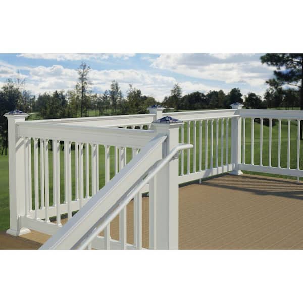 White ADA Aluminum Straight Hand Rail Wall Mount