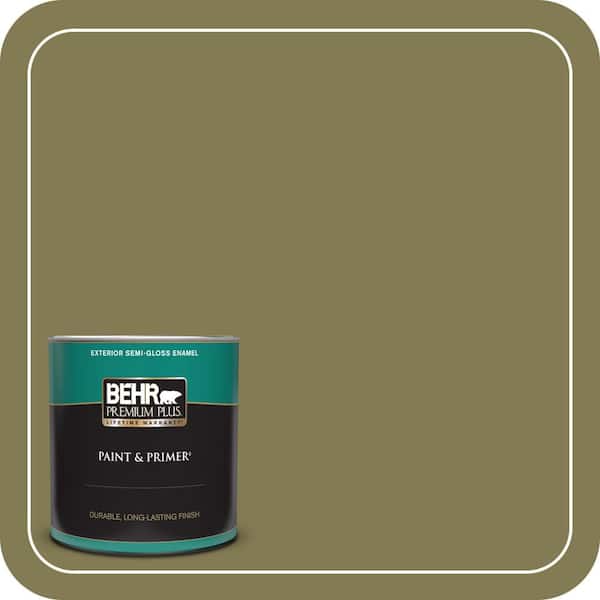 BEHR PREMIUM PLUS 1 qt. Home Decorators Collection #HDC-AC-16A Fern Grove Semi-Gloss Enamel Exterior Paint & Primer